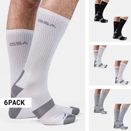 Gsa Crew Semi Cushioned 6-Packs Men's Socks
