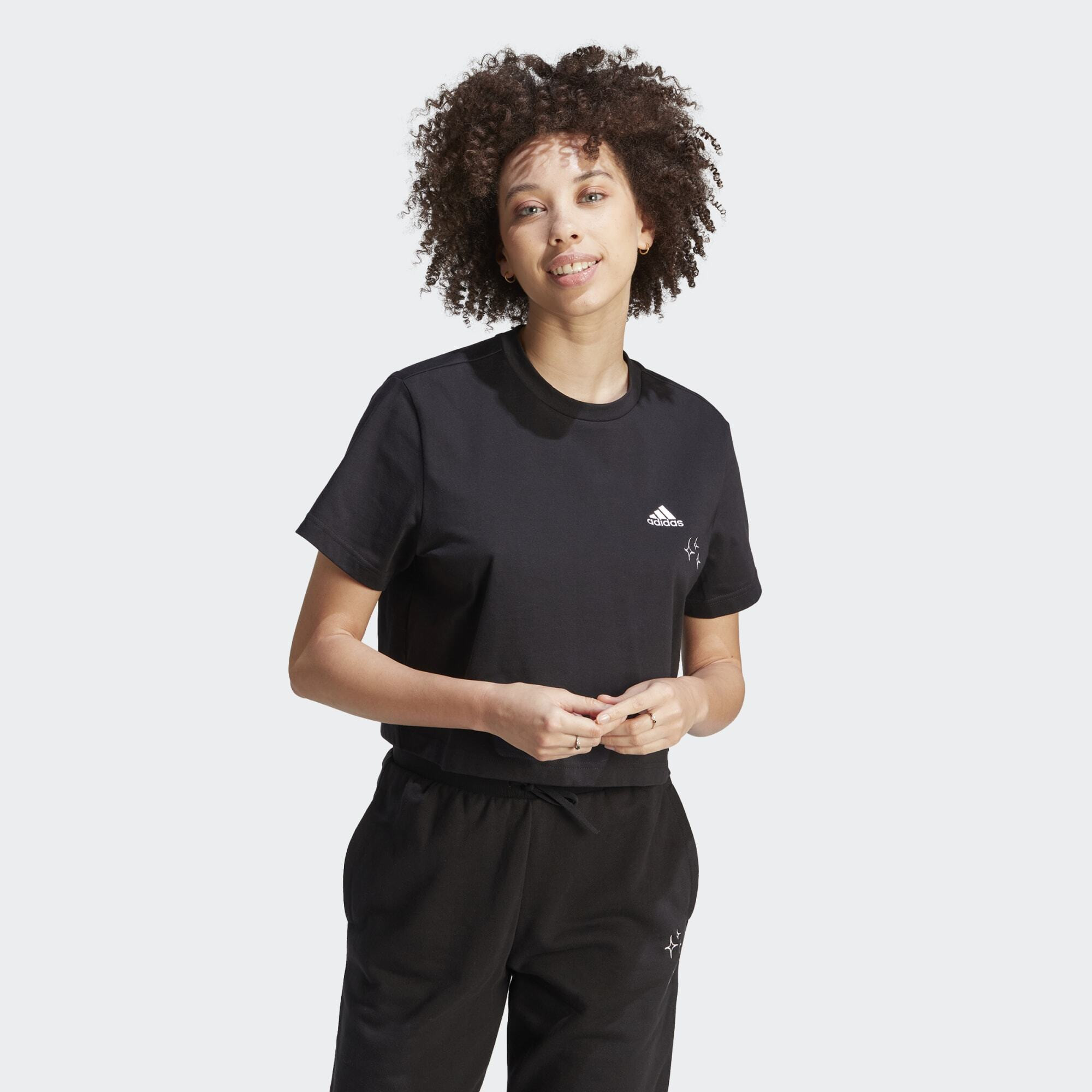 adidas sportswear Scribble Embroidery Crop Tee (9000171808_22872)