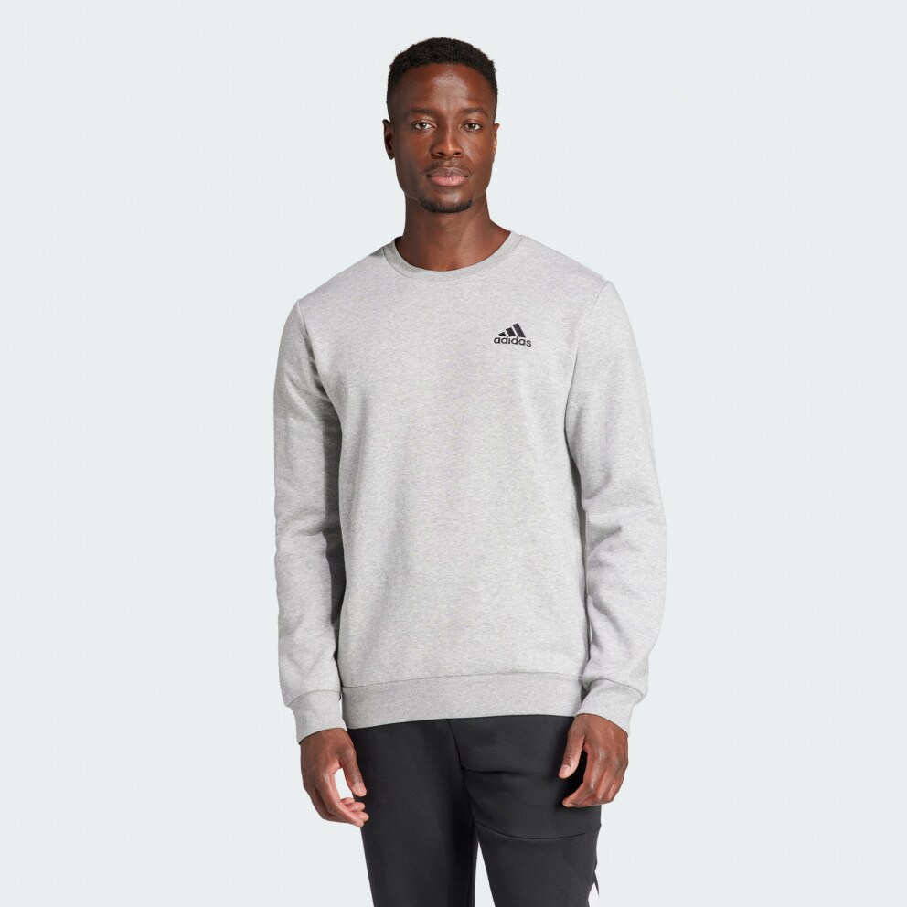 adidas Feelcozy Essentials Fleece Sweatshirt Medium Grey Heather Black H12221