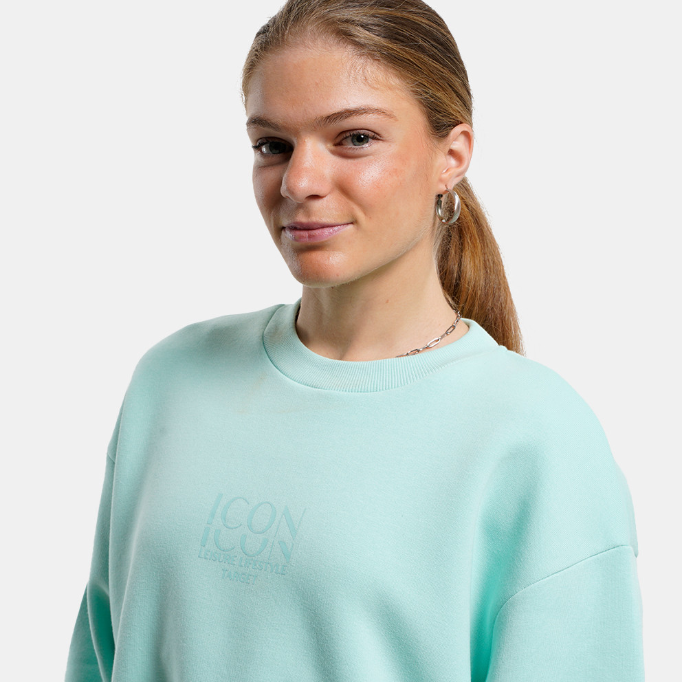 Target Loose  Crewneck Side Slits Fleece "Icon" Women's Sweatshirt