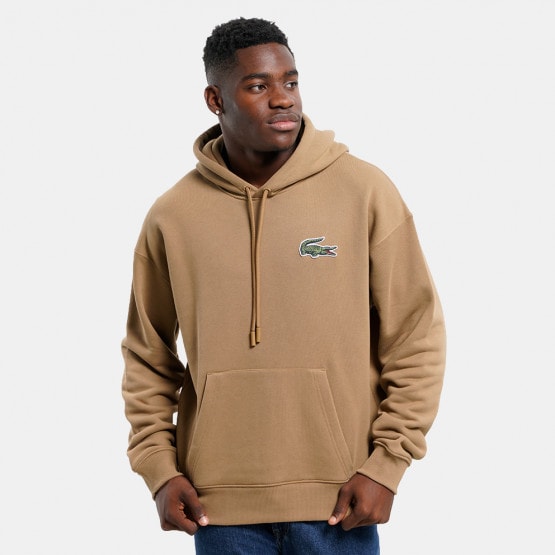 Lacoste Men's Regular Fit Monogram Print Zip Sweatshirt (Beige Brown)