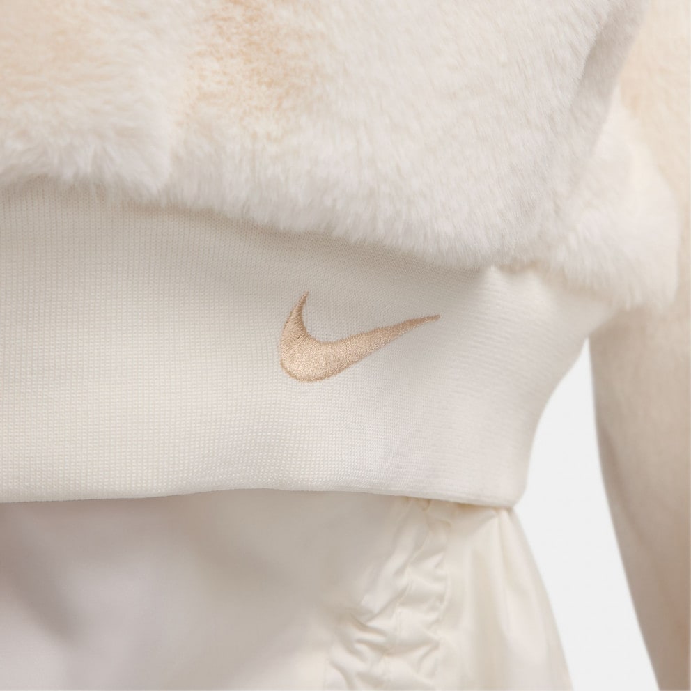 Nike Sportswear Faux Fur Bombeer Γυναικείο Μπουφάν