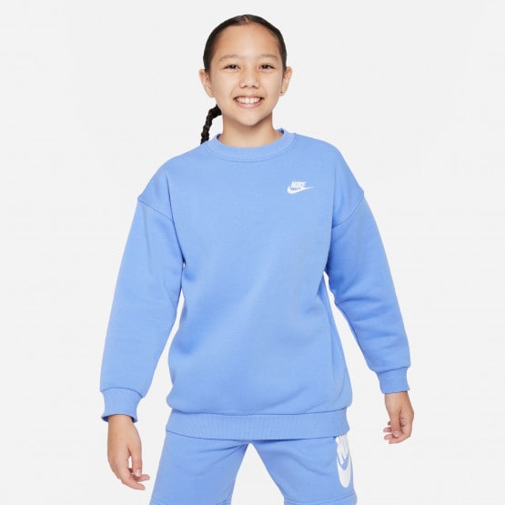 nike g nsw club flc ovrszd crew lbr