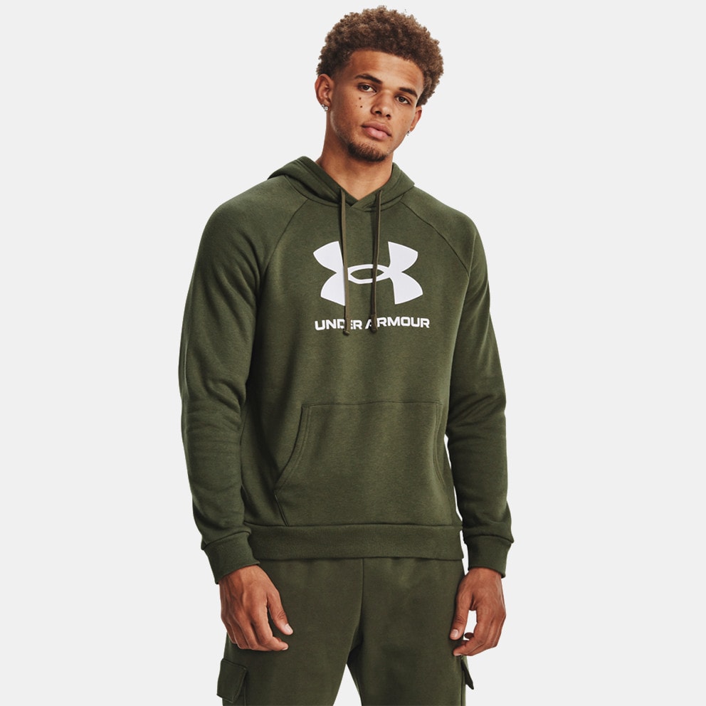 Under Armour Rival Fleece Logo Ανδρική Μπλούζα με Κουκούλα