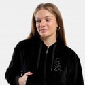 Target Hoodie Crop Jacket Velour Fuel Γυναικεία Ζακέτα