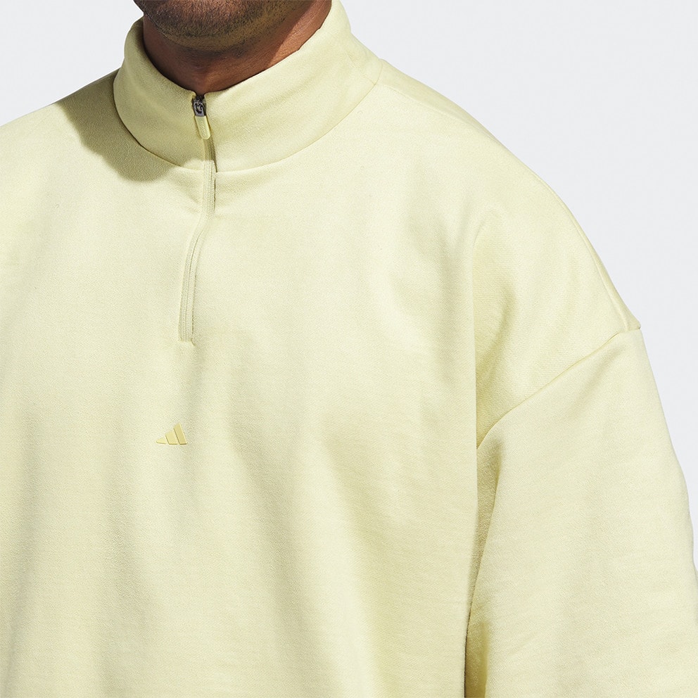 adidas Basketball Sueded 3/4 Half-Zip Unisex Sweatshirt