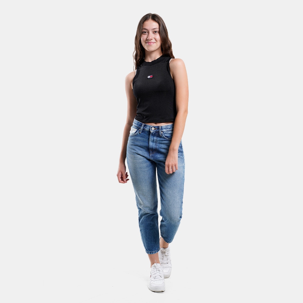 Tommy Jeans Badge High Neck Γυναικείο Αμάνικο T-Shirt
