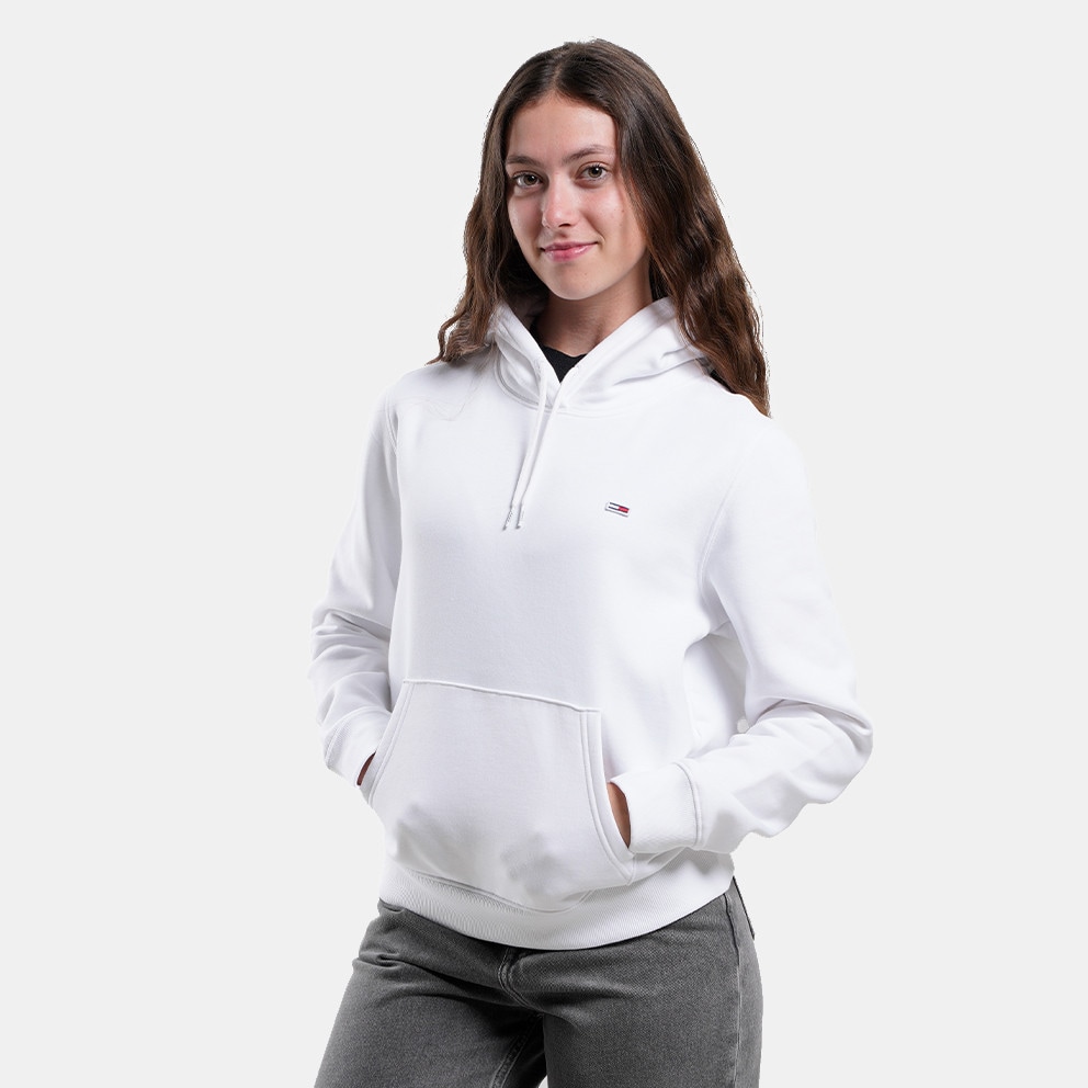 Tommy Jeans Regular Fleece Women's Hoodie White DW0DW09228 - Супер легке  плаття tommy hilfiger - YBR