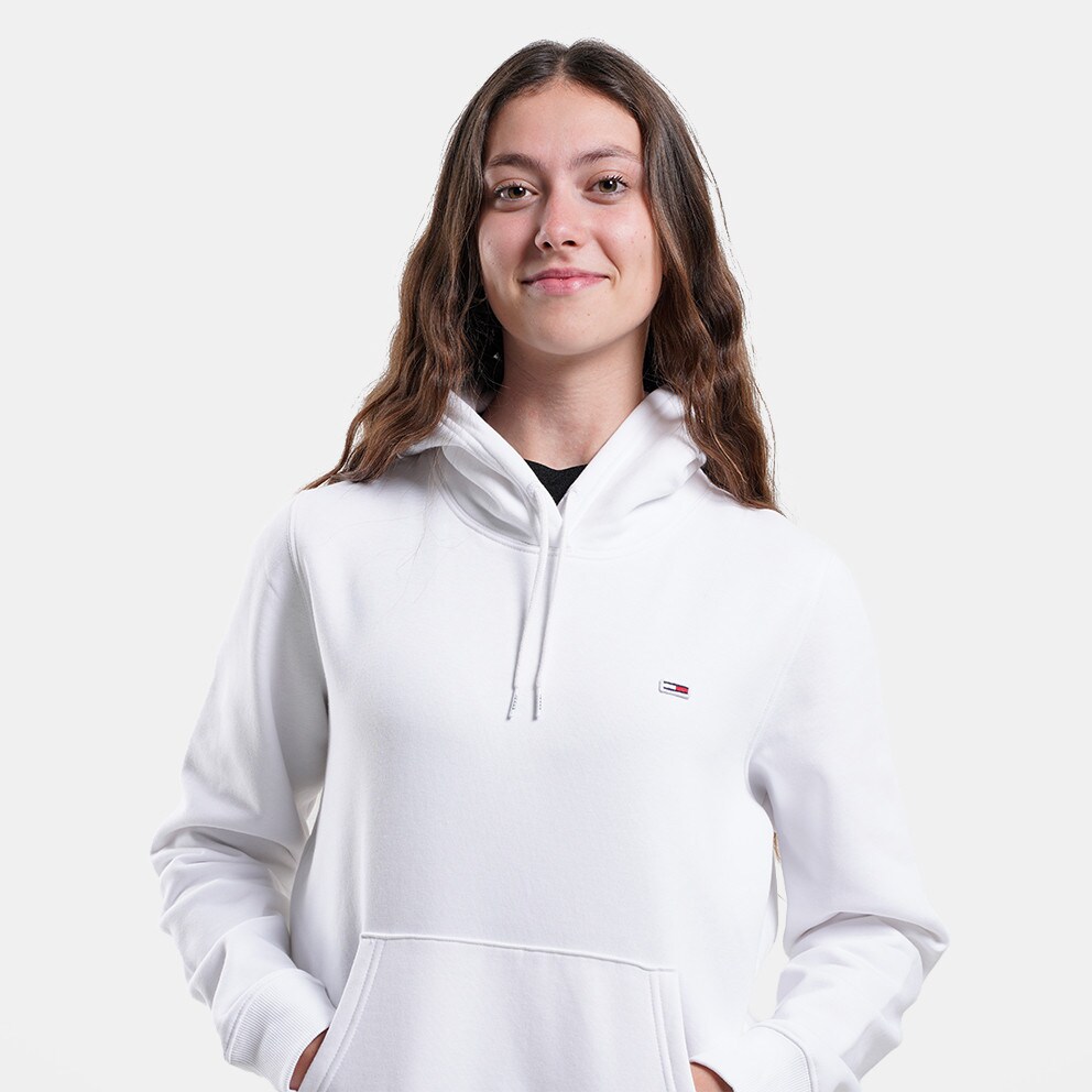 Tommy Jeans Regular Fleece Women s Hoodie White DW0DW09228