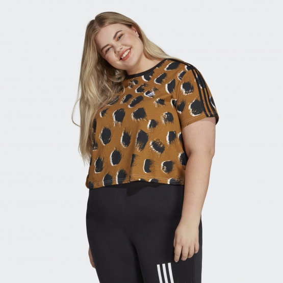 adidas sportswear essentials 3 stripes single jersey crop top plus