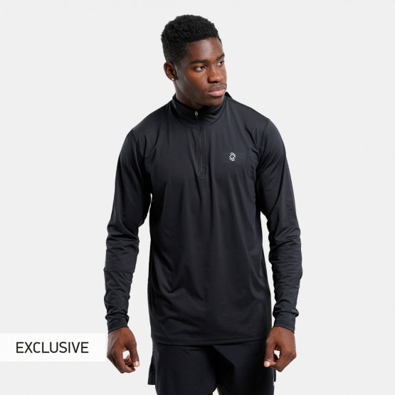 GYMNASTIK Half Zip Aνδρική Μπλούζα με Μακρύ Μανίκι