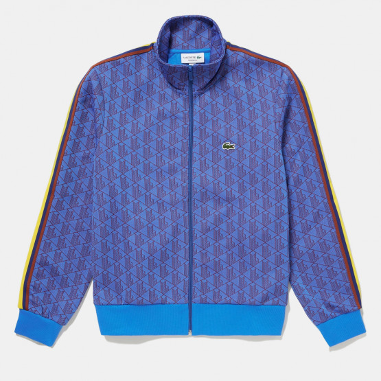 geometric print hooded jacket