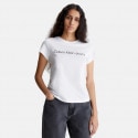 Calvin Klein Core Instit Logo Slim Fit Women's T-shirt