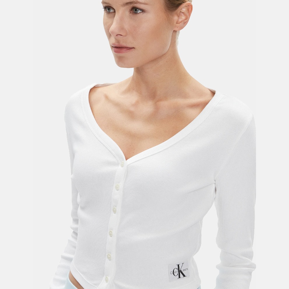 Calvin Klein Woven Label Rib Women's Track Top