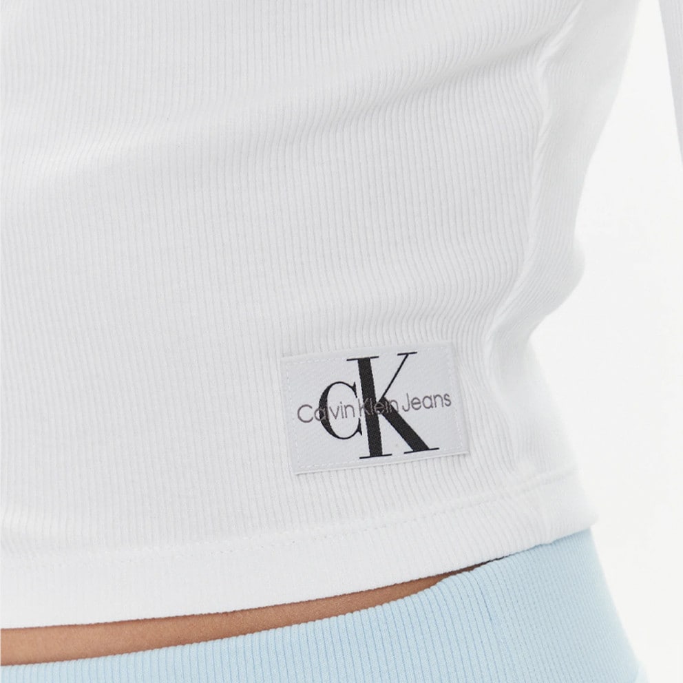 Calvin Klein Woven Label Rib Γυναικεία Ζακέτα