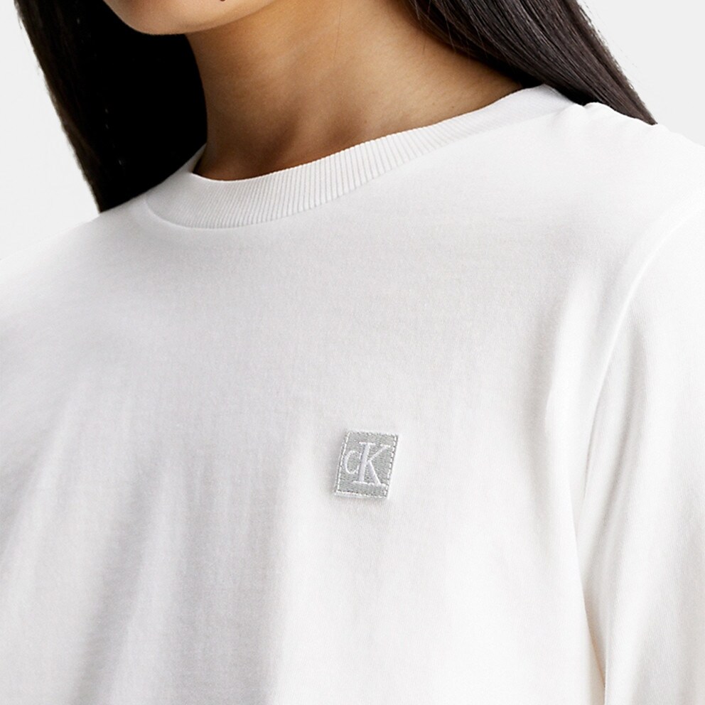 Calvin Klein Embro Badge Γυναικεία Μπλούζα με Μακρύ Μανίκι