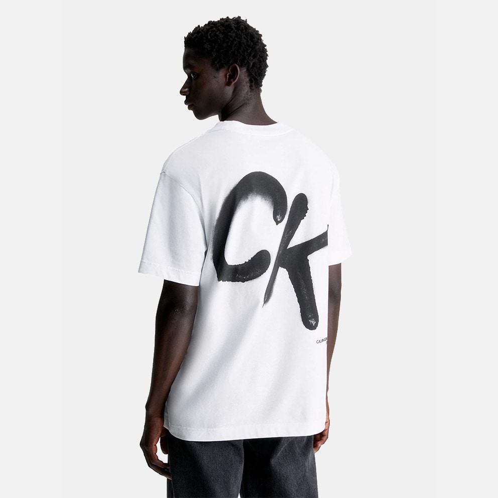 YAF - shirt White J30J324652 - Calvin Klein Spray Men's T - Calvin Klein  Czarna czapka z daszkiem z tęczowym logo