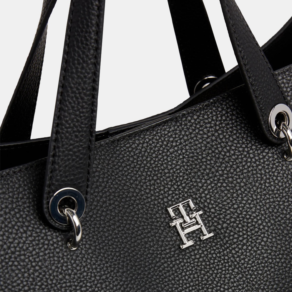 Tommy Hilfiger Emblem Satchel Γυναικεία Τσάντα Ώμου