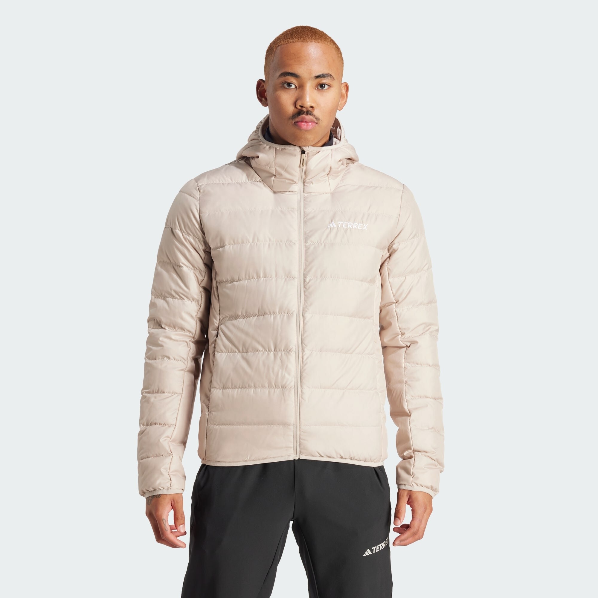 Adidas light down hooded jacket clearance