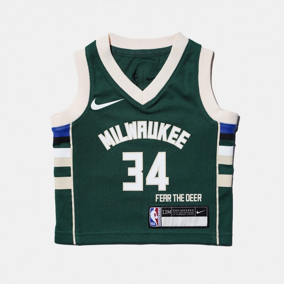 Nike ΝΒΑ Giannis Antetokounmpo Milwaukee Bucks Βρεφική Μπασκετική Φανέλα