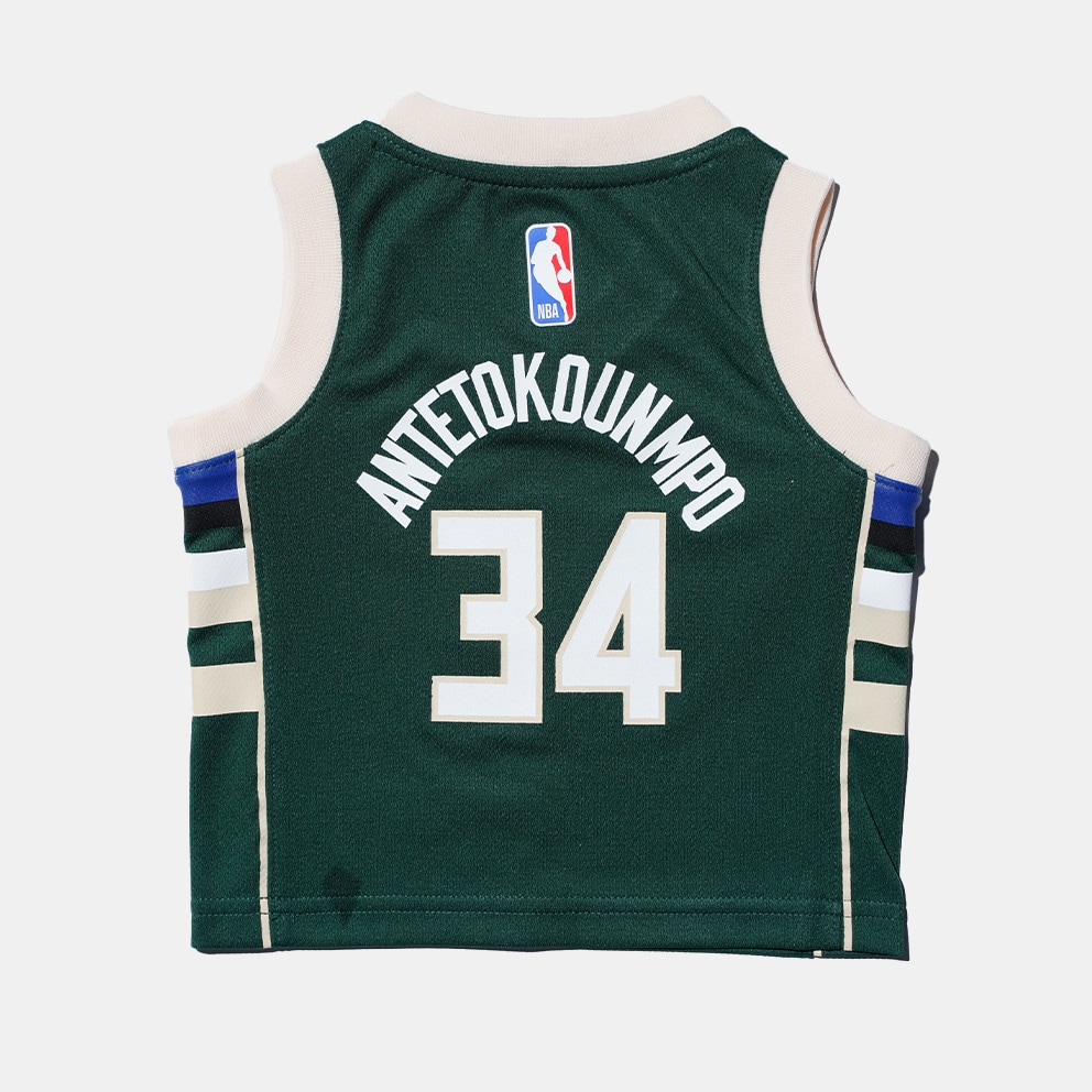 Nike ΝΒΑ Giannis Antetokounmpo Milwaukee Bucks Βρεφική Μπασκετική Φανέλα
