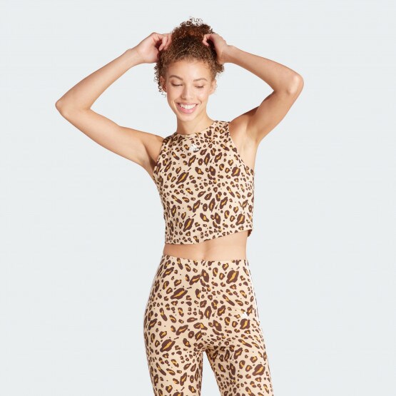 adidas sportswear Essentials Animal-Print Crop Tank Top