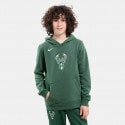 Nike Club Milwaukee Bucks Logo Fleece Παιδική Μπλούζα με Κουκούλα