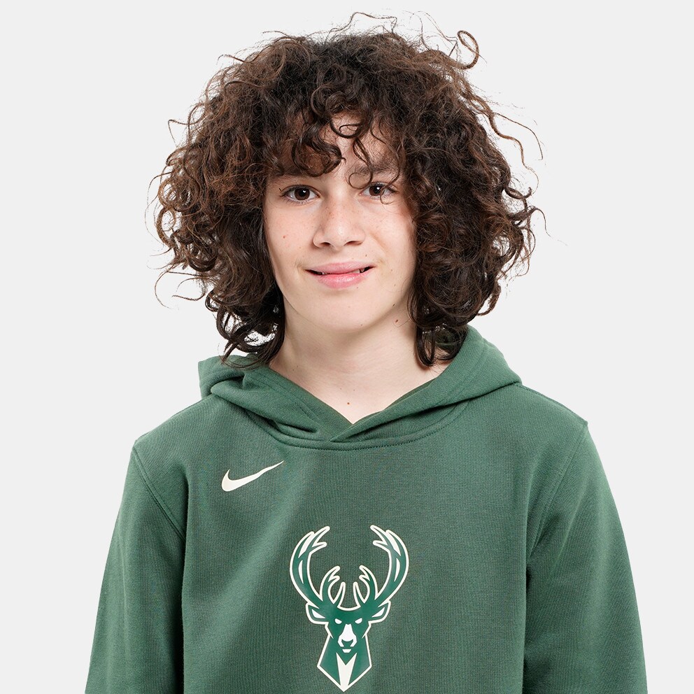 Nike Club Milwaukee Bucks Logo Fleece Kids' Hoodie