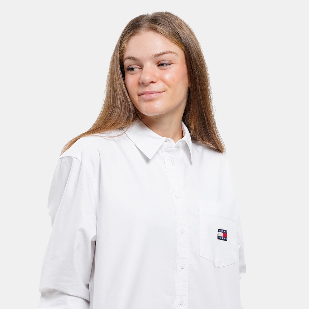 Tommy Jeans Badge Patch Pocket Boyfriend Oxford Relaxed Fit Γυναικείο Πουκάμισο