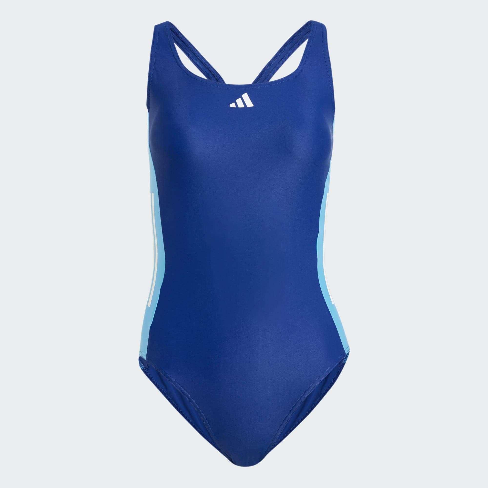 adidas 3 Stripes Colorblock Swimsuit Dark Blue Blue Burst IQ3999