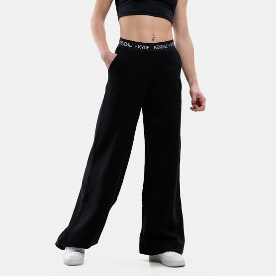 KENDALL & KYLIE W Logo Waist High Rise Flare Sweat