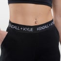 KENDALL & KYLIE W Logo Waist High Rise Flare Sweat