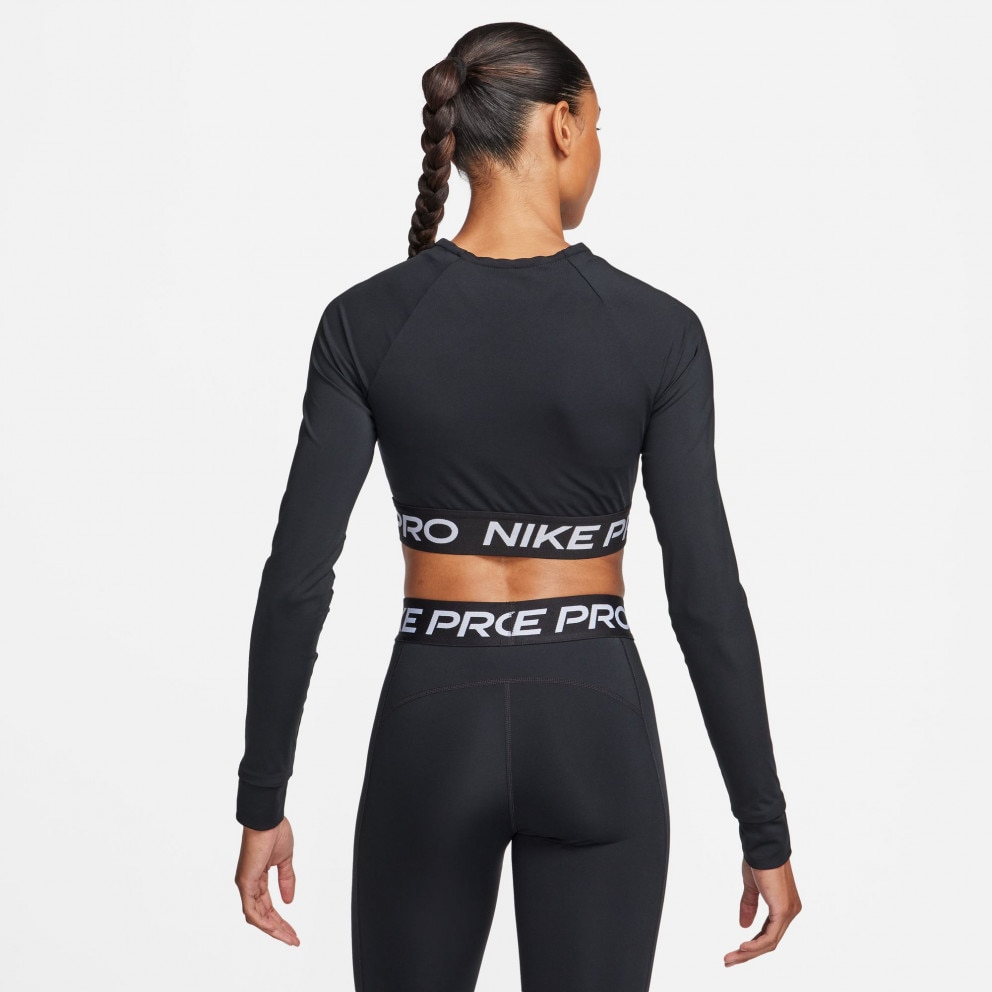 Nike Pro 365 Dri-FIT Γυναικεία Cropped Μπλούζα με Μακρύ Μανίκι