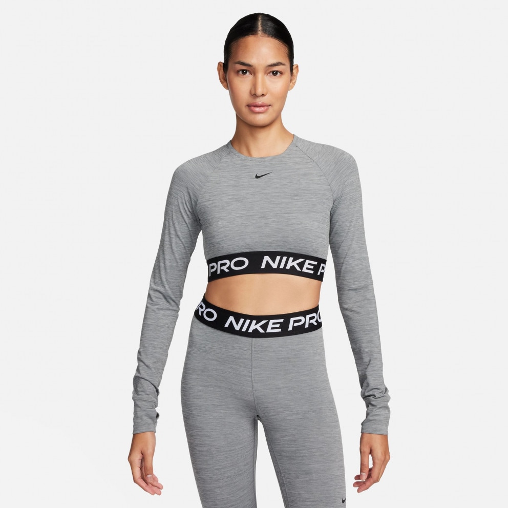 FIT Women s Cropped Long Sleeves T nike tech pack hyperfuse women sneakers 084 shirt Grey FV5484 Nike Pro 365 Dri