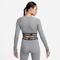 Nike Pro 365 Dri-FIT Γυναικεία Cropped Μπλούζα με Μακρύ Μανίκι