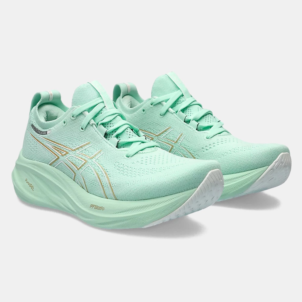 ASICS Gel Nimbus 26 Women s Running Shoes Green 1012B601 300W