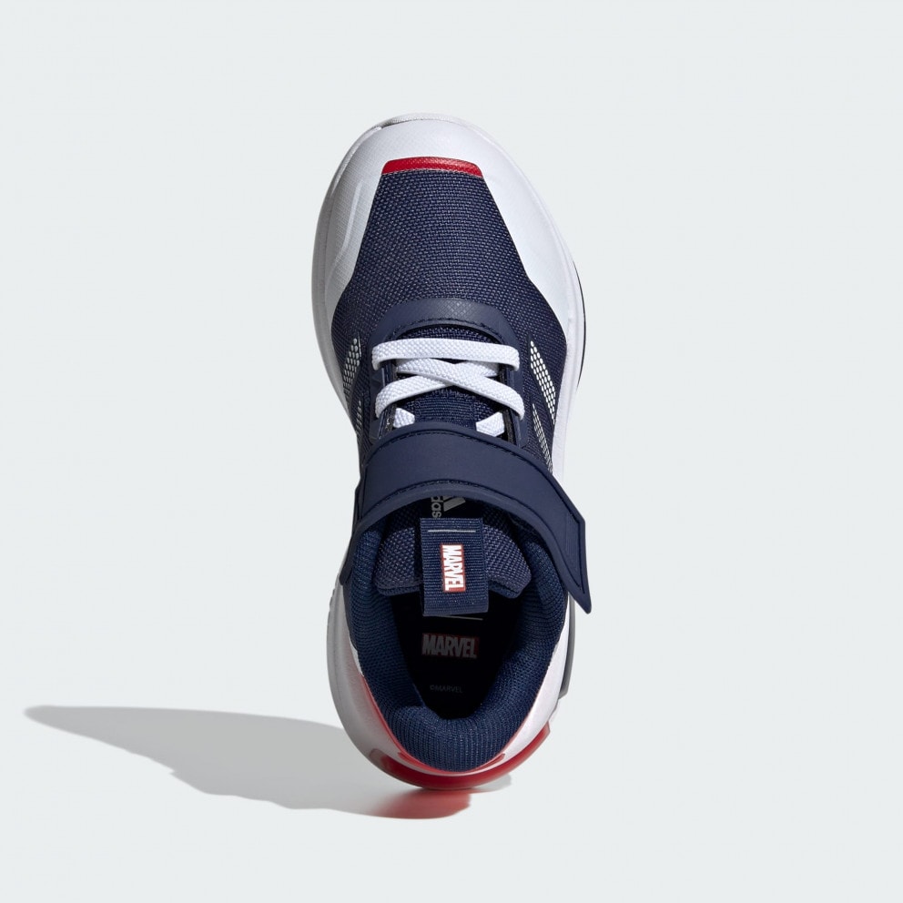adidas Marvel S Captain America Racer Shoes Kids Dark Blue Cloud White Silver Metallic IF3409