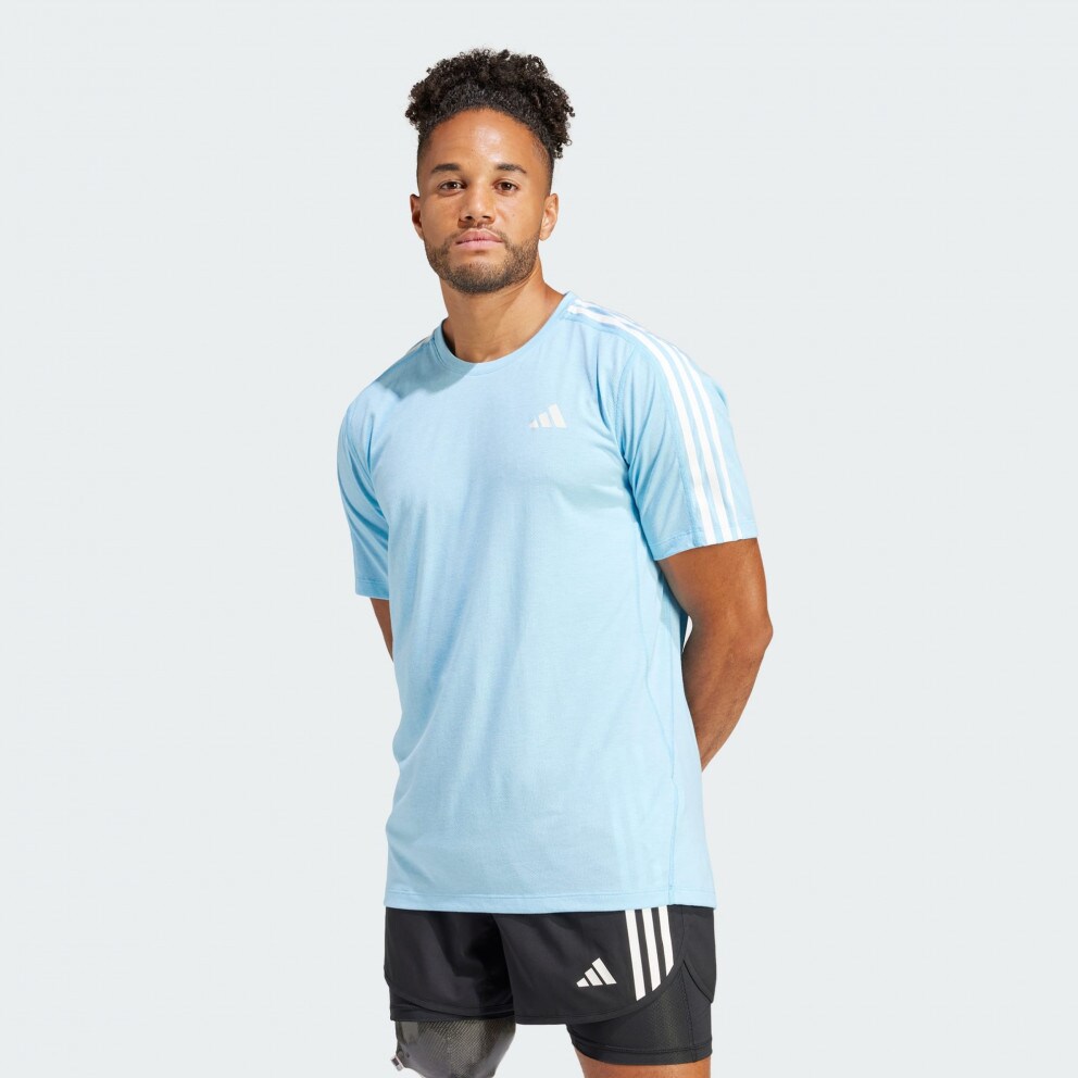 Adidas running 3 stripes tee outlet