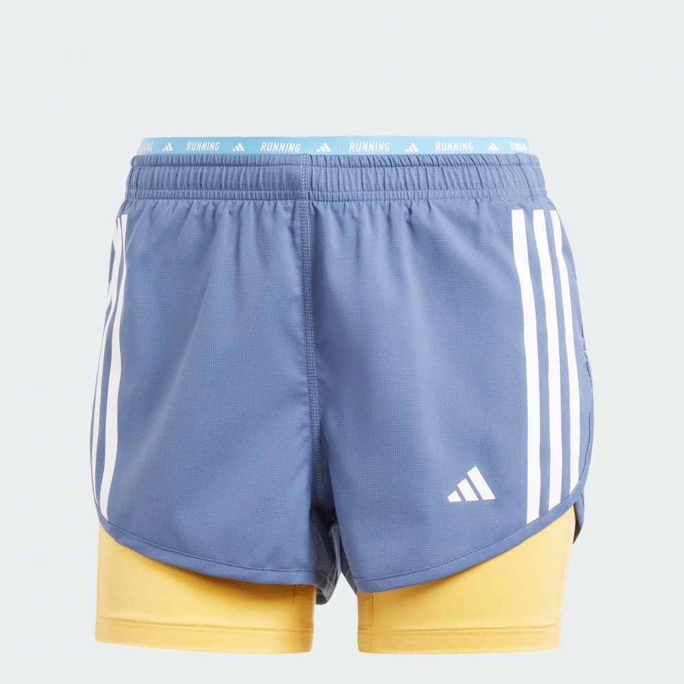 adidas Own The Run 3-Stripes 2-In-1 Shorts