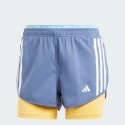 adidas Own The Run 3-Stripes 2-In-1 Shorts