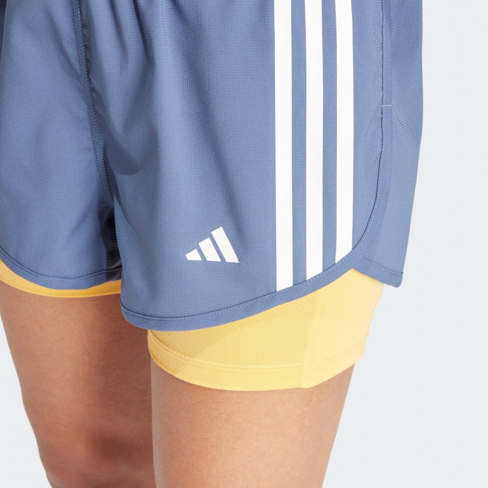 adidas s32054 own the run 3 stripes 2 in 1 shorts