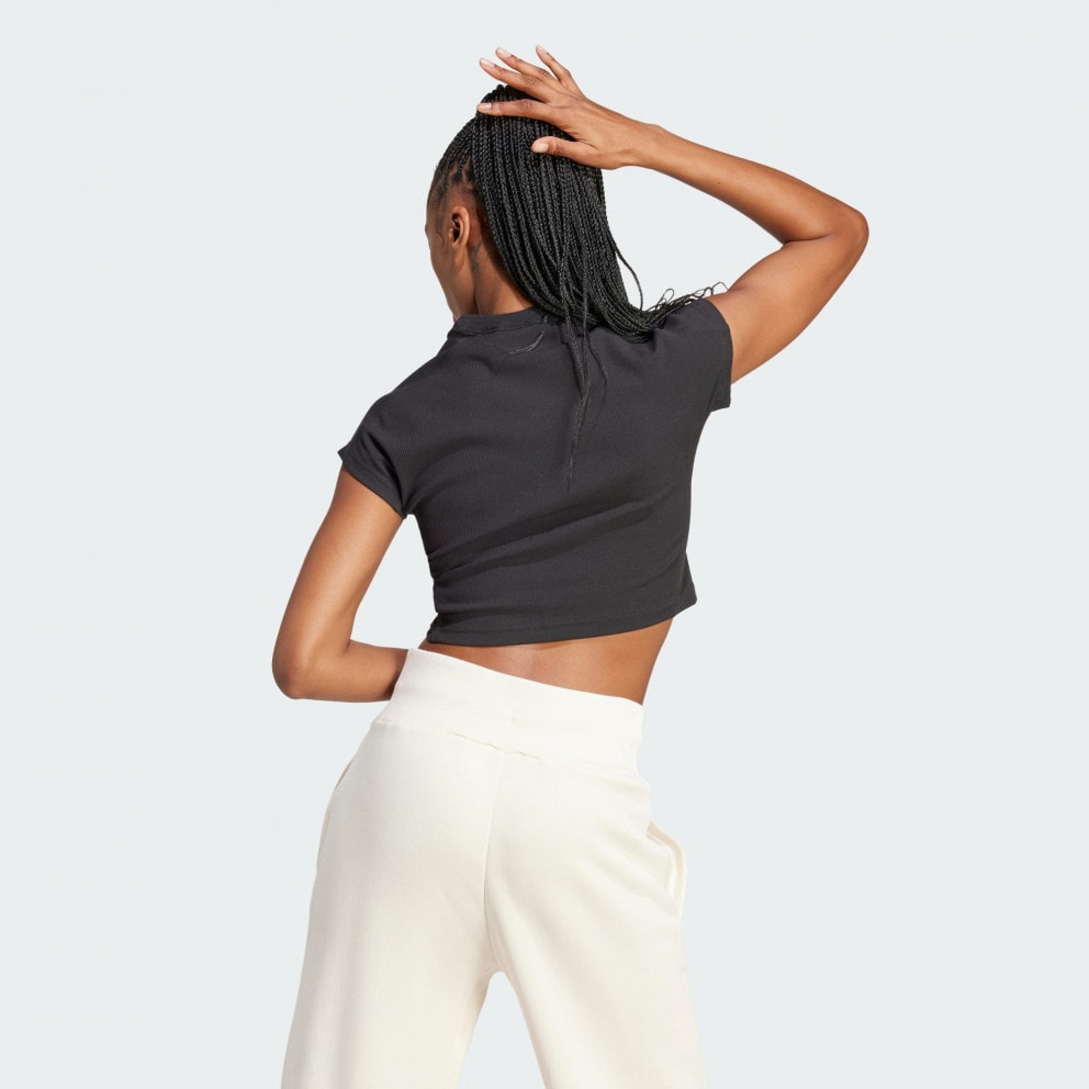 adidas Lounge Ribbed Crop Tee