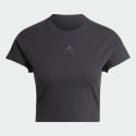 adidas Lounge Ribbed Crop Tee