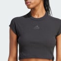 adidas Lounge Ribbed Crop Tee