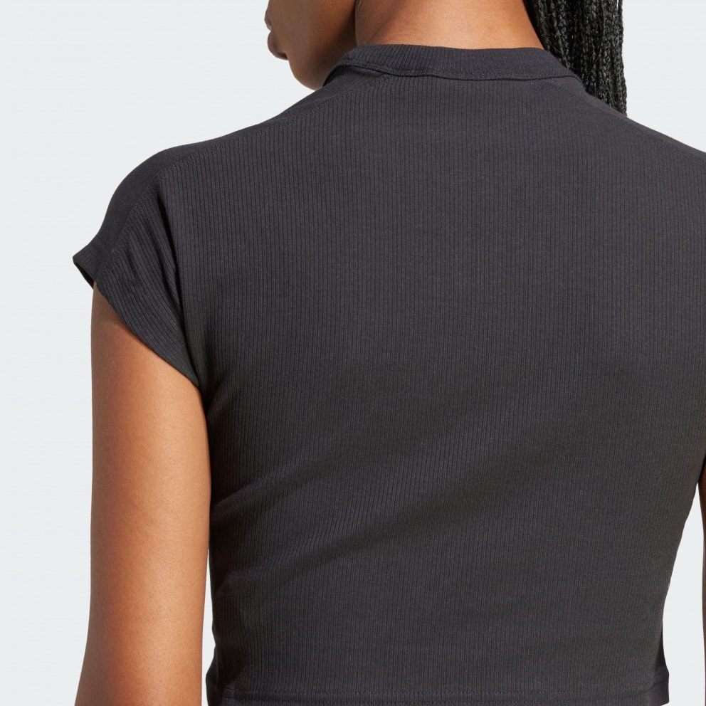 adidas Lounge Ribbed Crop Tee