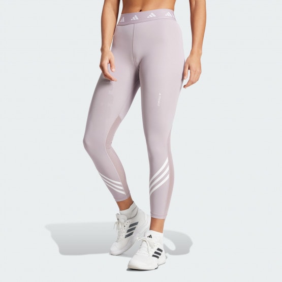 Adidas 3 Stripe 3/4 Leggings Climalite Ladies Gym Fitness GREY B722