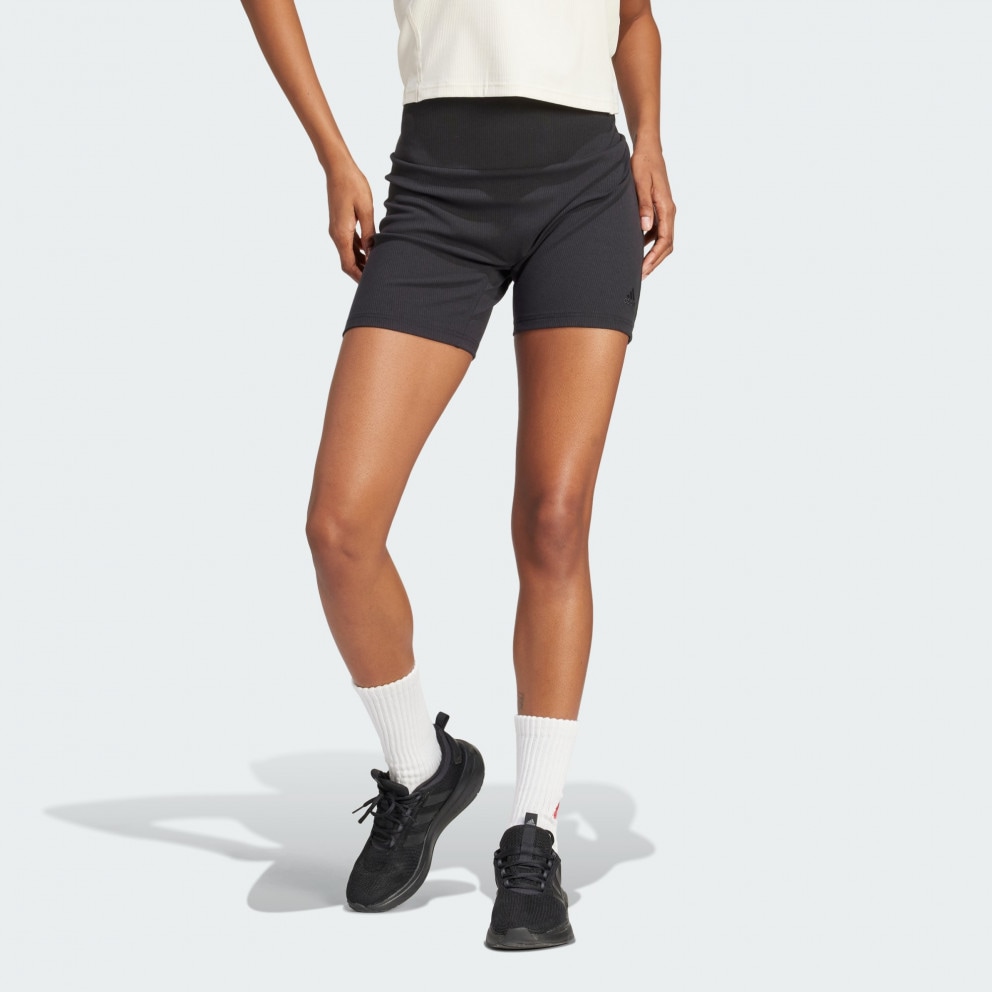 adidas Lounge Ribbed High-Waist Bike Shorts