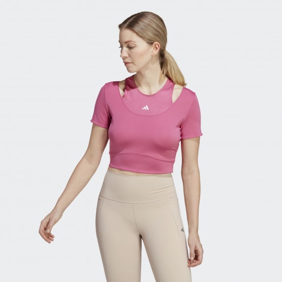 Adidas pink crop sales