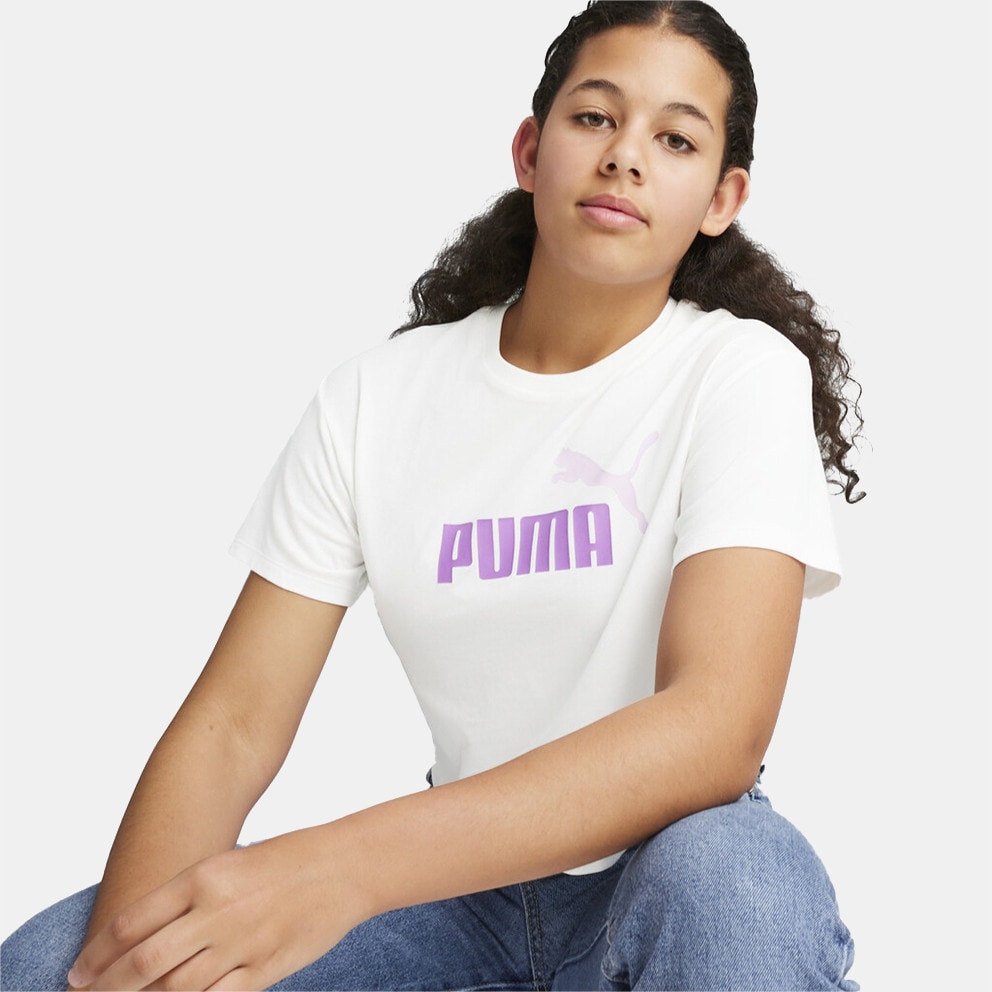 Puma Girls Logo Cropped Tee