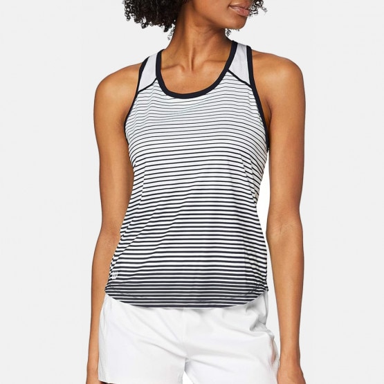 Wilson W Team Striped Tank Bk/Wh L